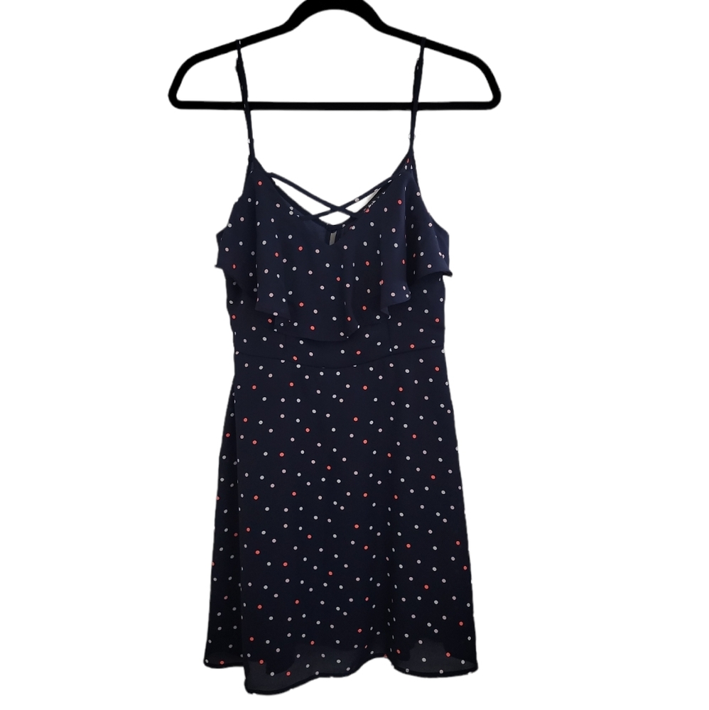 Navy blue polkadot Trixxi dress